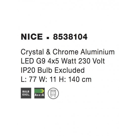 Suspensie NICE Nova Luce Elegant, G9, 8538104, Grecia