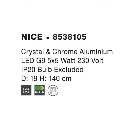 Suspensie NICE Nova Luce Elegant, G9, 8538105, Grecia