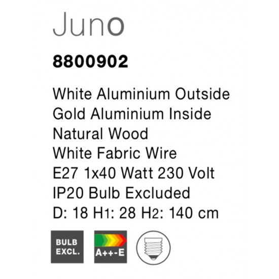 Pendul JUNO Nova Luce Modern, E27, 8800902, Grecia