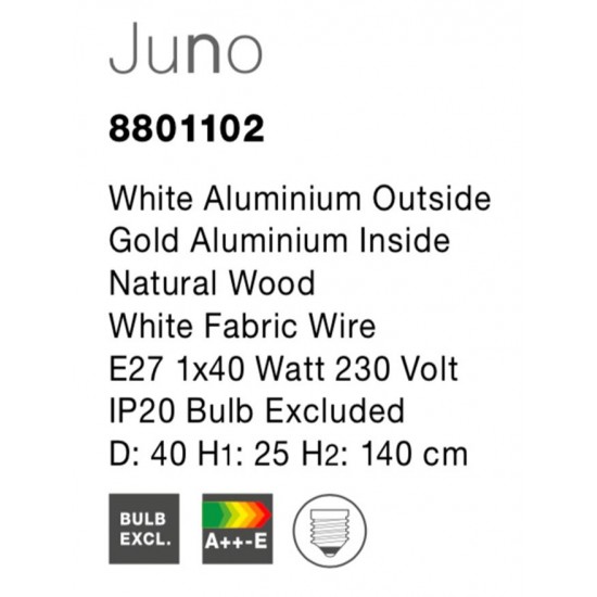 Pendul JUNO Nova Luce Modern, E27, 8801102, Grecia