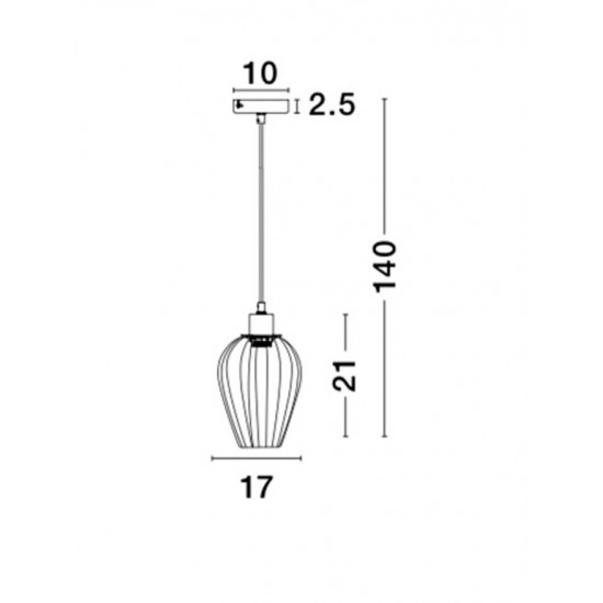 Pendul SAGE Nova Luce Modern, E27, 8809703, Grecia