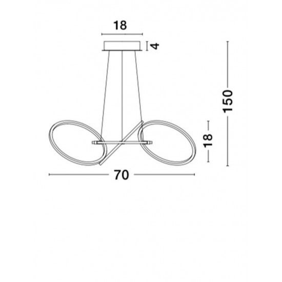 Suspensie DANTE Nova Luce Modern, Led, 9008011, Grecia