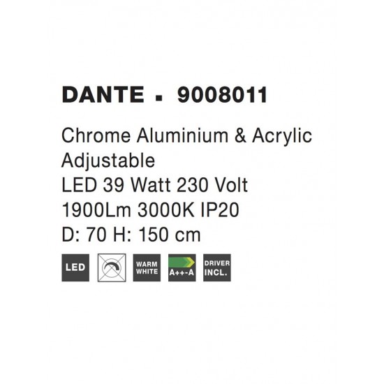Suspensie DANTE Nova Luce Modern, Led, 9008011, Grecia