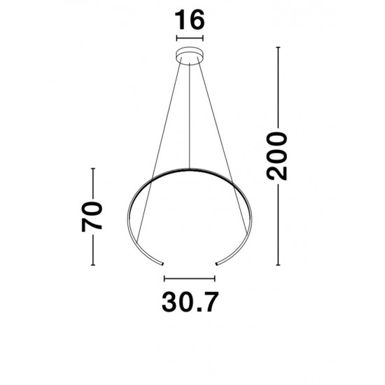 Suspensie BREDA Nova Luce Modern, Led, 9010021, Grecia