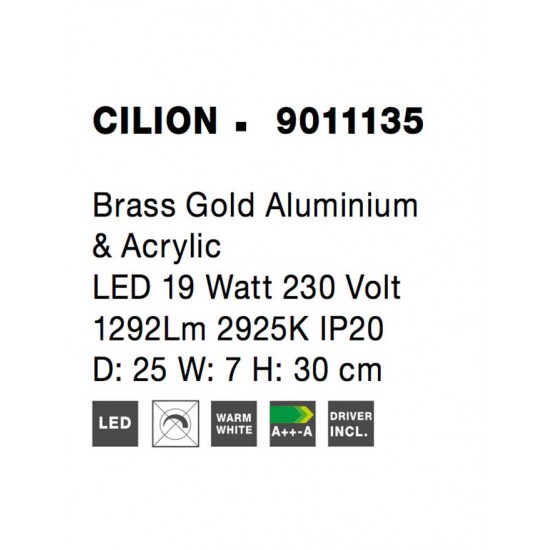 Aplica CILION Nova Luce Modern, Led, 9011135, Grecia