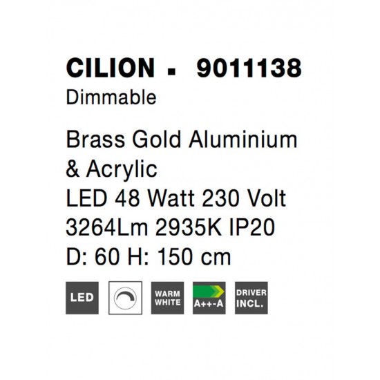 Suspensie CILION Nova Luce Modern, Led, 9011138, Grecia