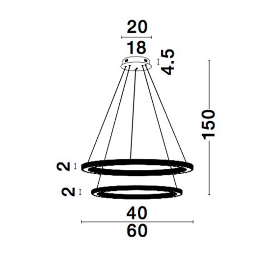 Suspensie CILION Nova Luce Modern, Led, 9011139, Grecia