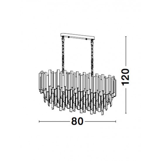 Candelabru GRANE Nova Luce Modern, E14, 9050130, Grecia