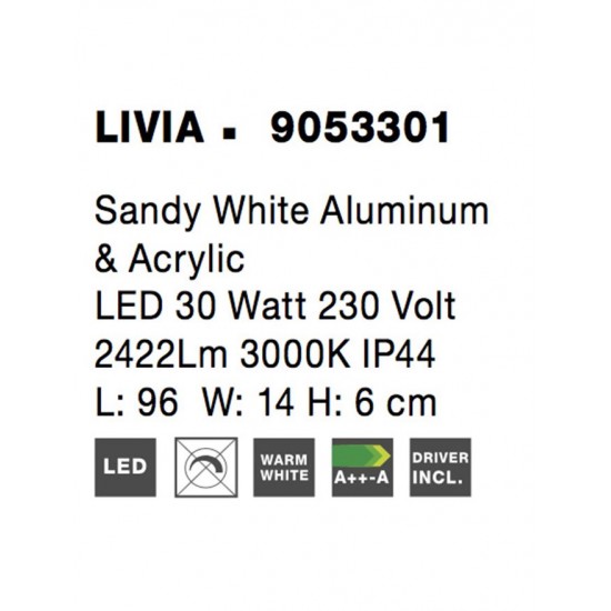 Aplica Baie LIVIA Nova Luce Modern, Led, 9053301, Grecia