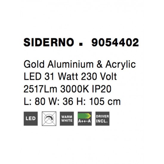 Lampadar SIDERNO Nova Luce Modern, Led, 9054402, Grecia