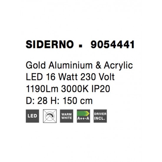 Suspensie SIDERNO Nova Luce Modern, Led, 9054441, Grecia