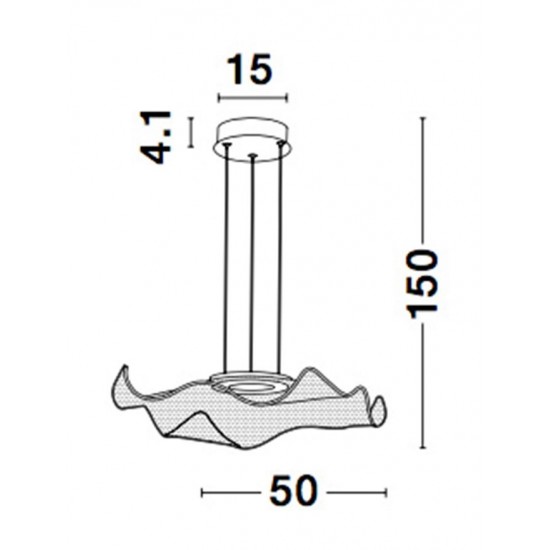 Suspensie SIDERNO Nova Luce Modern, Led, 9054501, Grecia