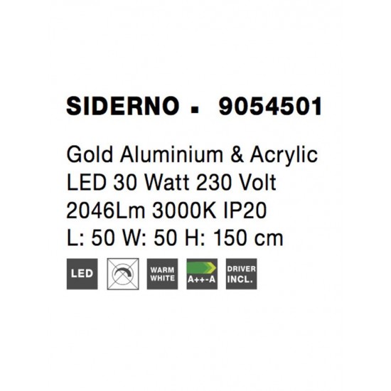 Suspensie SIDERNO Nova Luce Modern, Led, 9054501, Grecia