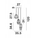 Suspensie ZARLEY Nova Luce Modern, E27, 9066032, Grecia
