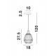 Pendul ZARLEY Nova Luce Modern, E27, 9066102, Grecia