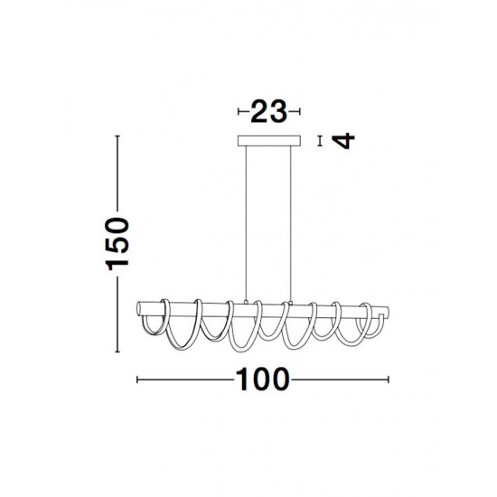Suspensie MIRCO Nova Luce Modern, Led, 9071010, Grecia