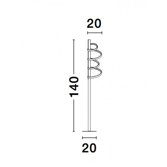 Lampadar MIRCO Nova Luce Modern, Led, 9071020, Grecia