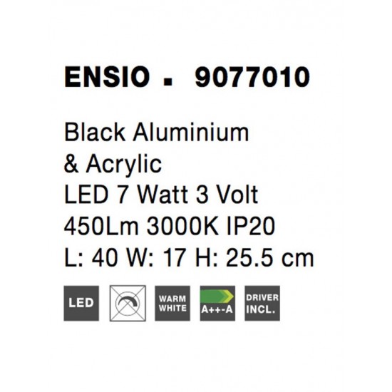 Veioza ENSIO Nova Luce Modern, Led, 9077010, Grecia
