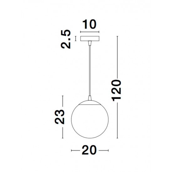 Pendul LAZIONE Nova Luce Modern, E27, 9080200, Grecia