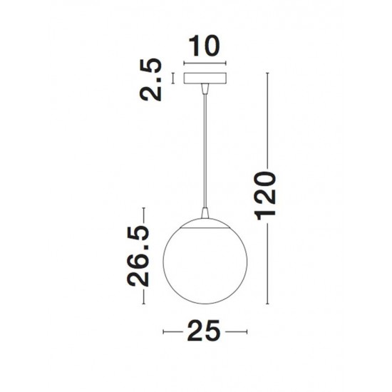 Pendul NAZIO Nova Luce Modern, E27, 9080252, Grecia