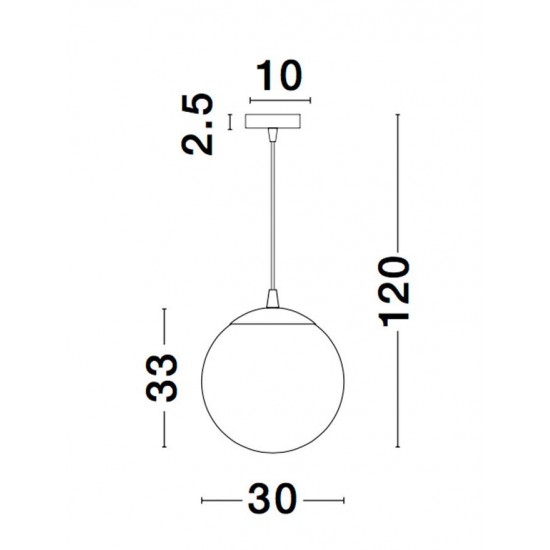 Pendul LAZIONE Nova Luce Modern, E27, 9080300, Grecia