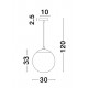 Pendul LAZIONE Nova Luce Modern, E27, 9080300, Grecia