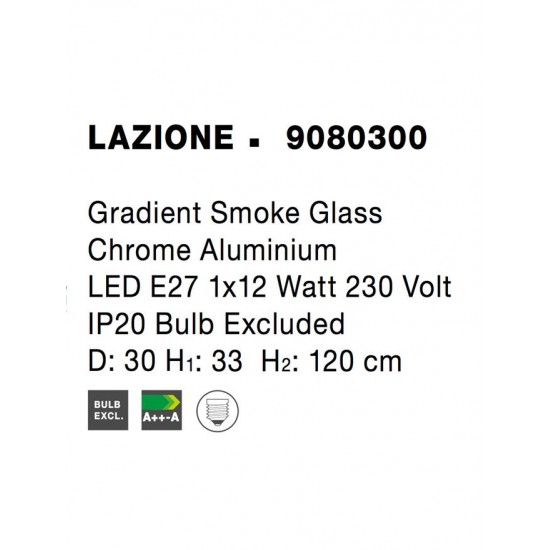 Pendul LAZIONE Nova Luce Modern, E27, 9080300, Grecia