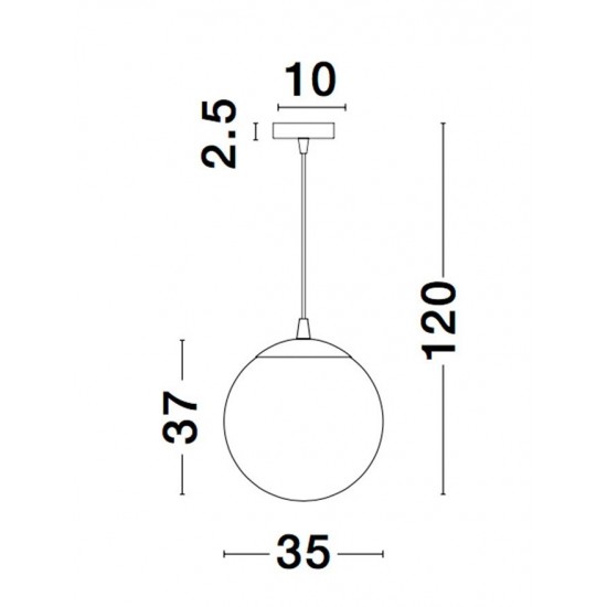 Pendul NAZIO Nova Luce Modern, E27, 9080351, Grecia