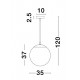 Pendul NAZIO Nova Luce Modern, E27, 9080351, Grecia
