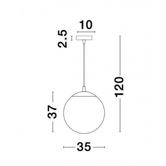 Pendul NAZIO Nova Luce Modern, E27, 9080352, Grecia