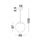 Pendul NAZIO Nova Luce Modern, E27, 9080352, Grecia