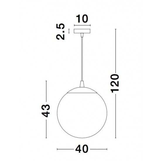 Pendul LAZIONE Nova Luce Modern, E27, 9080400, Grecia