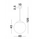 Pendul LAZIONE Nova Luce Modern, E27, 9080400, Grecia