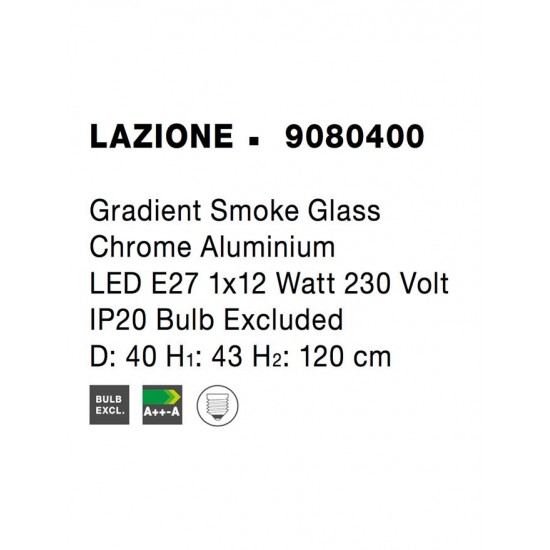 Pendul LAZIONE Nova Luce Modern, E27, 9080400, Grecia