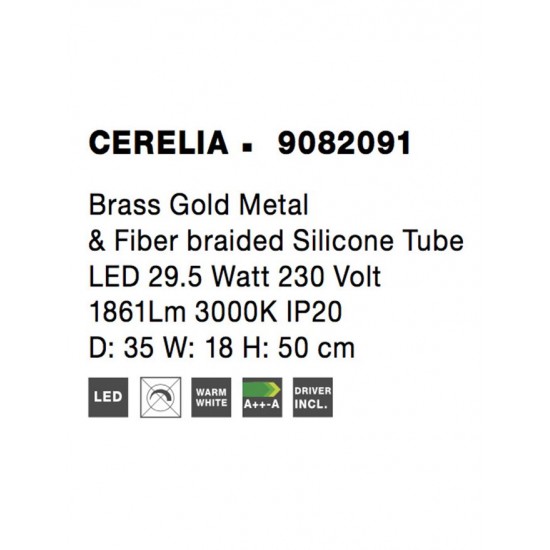 Aplica CERELIA Nova Luce Modern, Led, 9082091, Grecia
