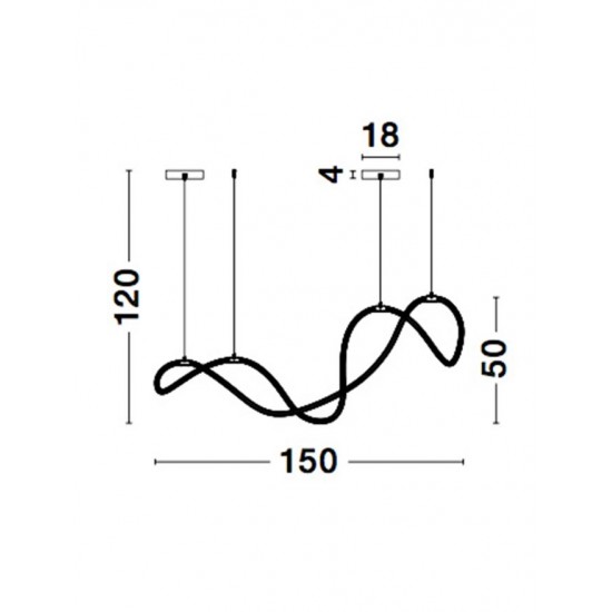 Suspensie CERELIA Nova Luce Modern, Led, 9082093, Grecia