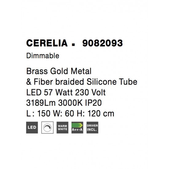Suspensie CERELIA Nova Luce Modern, Led, 9082093, Grecia