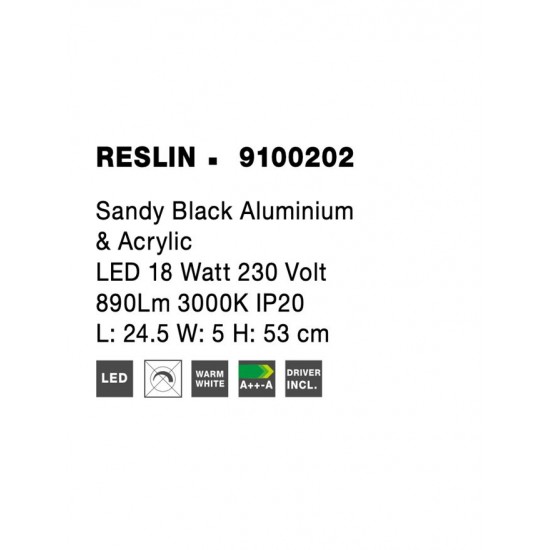 Aplica RESLIN Nova Luce Modern, Led, 9100202, Grecia