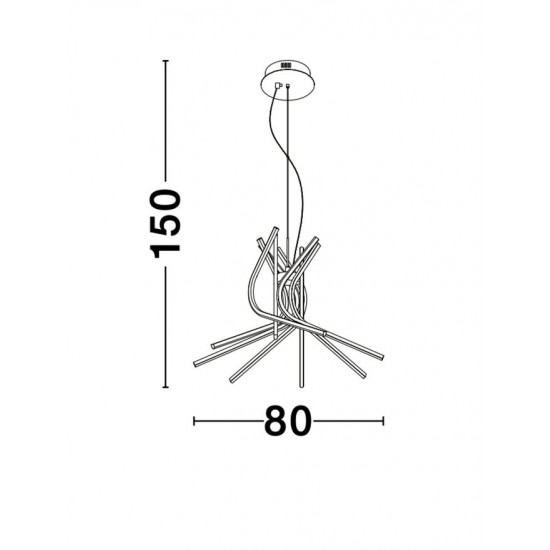 Suspensie NORINE Nova Luce Modern, Led, 9100281, Grecia