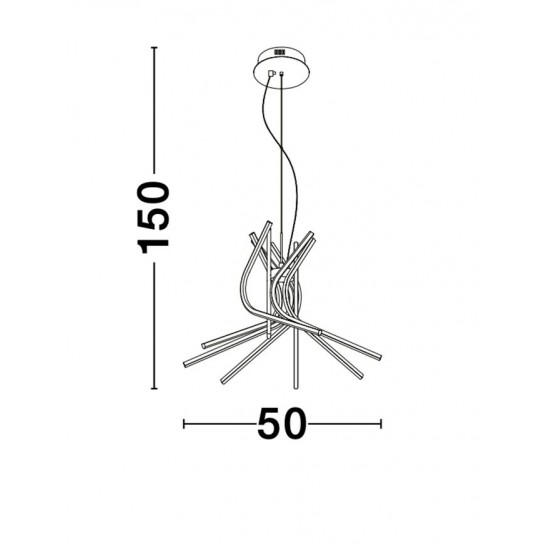 Suspensie NORINE Nova Luce Modern, Led, 9100282, Grecia