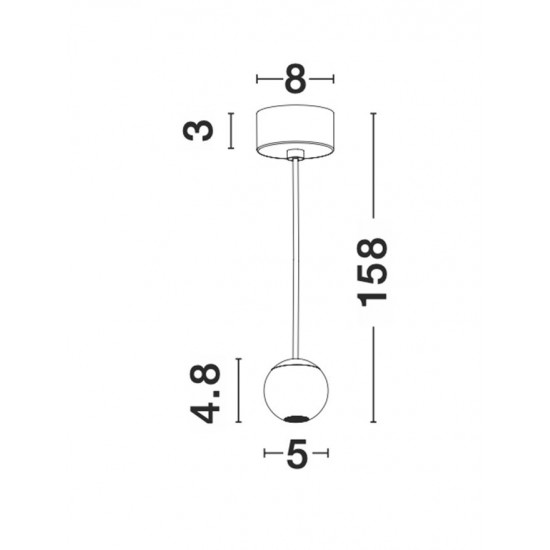Pendul Tehnic NOCCI Nova Luce Modern, Led, 9103211, Grecia