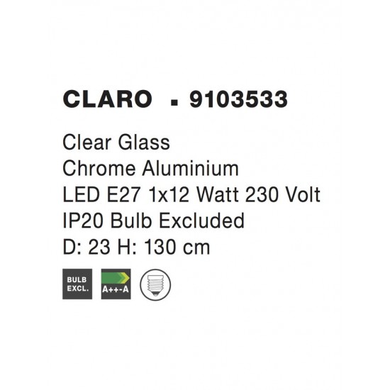 Pendul CLARO Nova Luce Modern, E27, 9103533, Grecia
