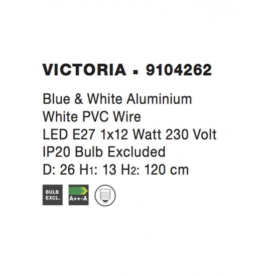 Pendul VICTORIA Nova Luce Modern, E27, 9104262, Grecia