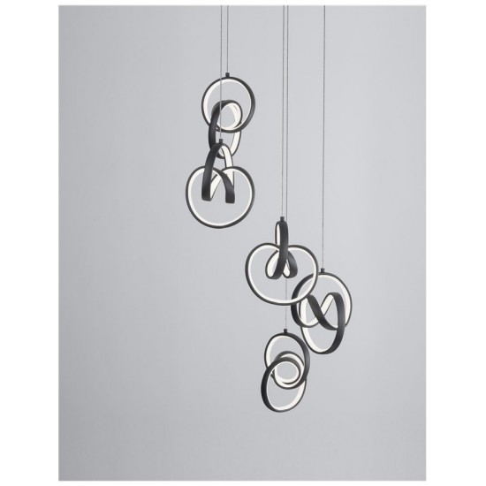 Suspensie RINGS Nova Luce Modern, Led, 9104351, Grecia
