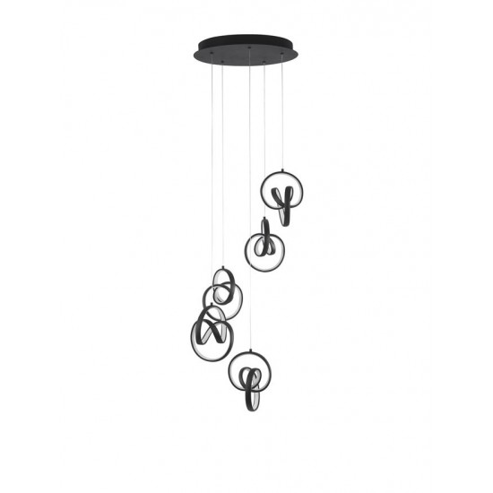 Suspensie RINGS Nova Luce Modern, Led, 9104351, Grecia