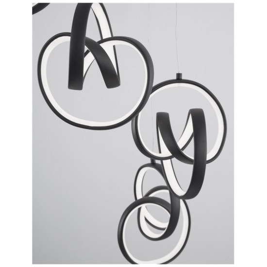 Suspensie RINGS Nova Luce Modern, Led, 9104351, Grecia