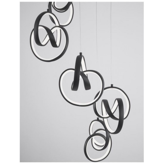 Suspensie RINGS Nova Luce Modern, Led, 9104351, Grecia