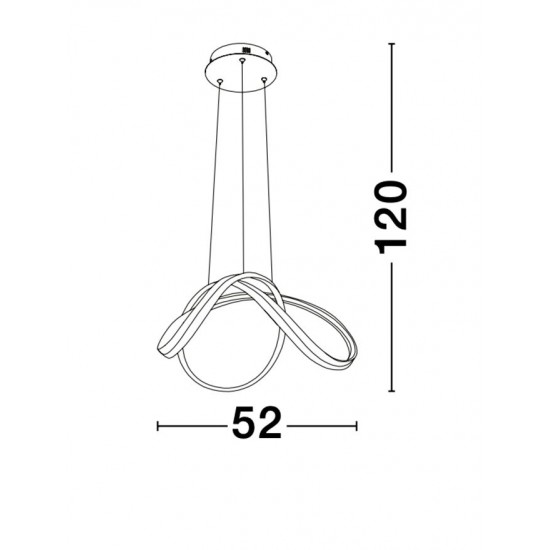 Lustra Plafon TRUNO Nova Luce Modern, Led, 9104721, Grecia