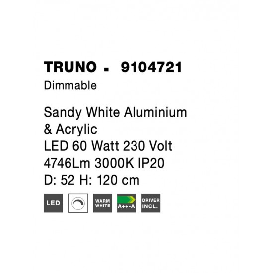 Lustra Plafon TRUNO Nova Luce Modern, Led, 9104721, Grecia