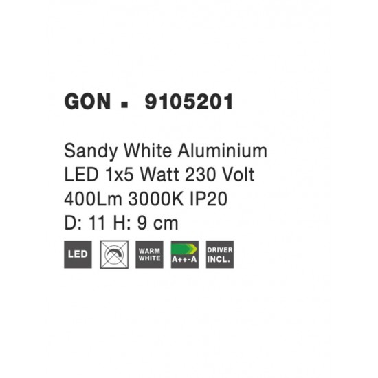 Plafoniera Tehnica GON Nova Luce Modern, Led, 9105201, Grecia